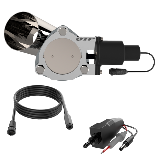 3.50 Inch QTP Electric Exhaust Cutout Combo Kit