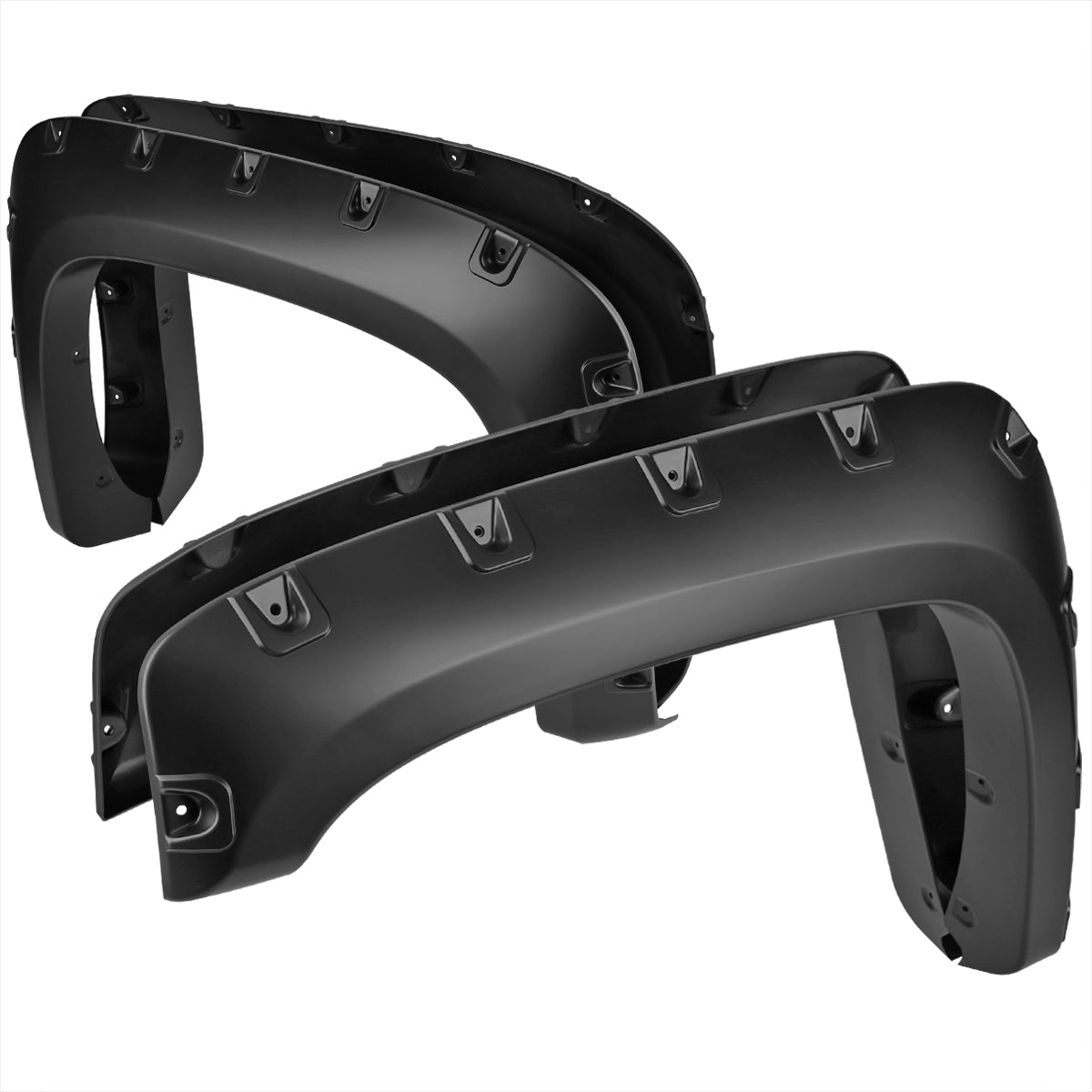 2007-2013 Chevrolet Silverado 1500/2500HD/3500HD Fleetside Smooth Rivet Style Fender Flares