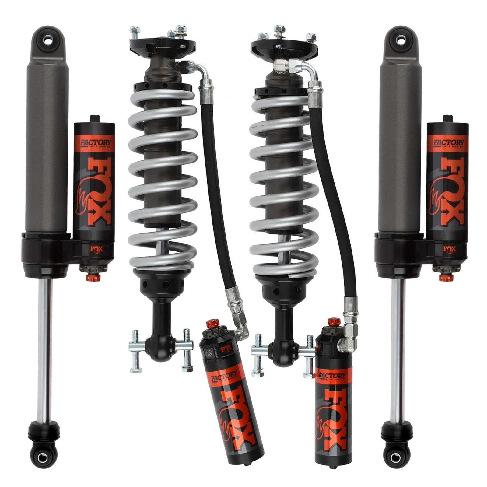 Fox 2.5 Performance Elite Adjustable Coilover w/ Reservoir + Rear Shocks Set w/2-3" lift - 2019-2023 Ford Ranger 4WD RWD