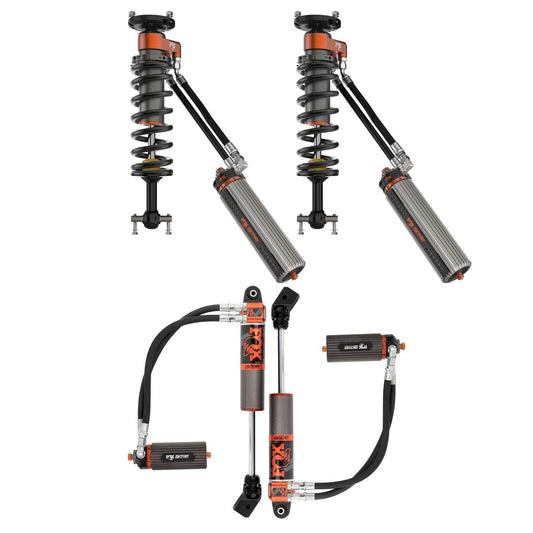 Fox 3.0 Factory Race Series Adjustable Coilover w/ Reservoir + Rear Shocks Set w/3" lift - 2019-2024 Chevrolet Silverado 1500 4WD RWD w/UCA