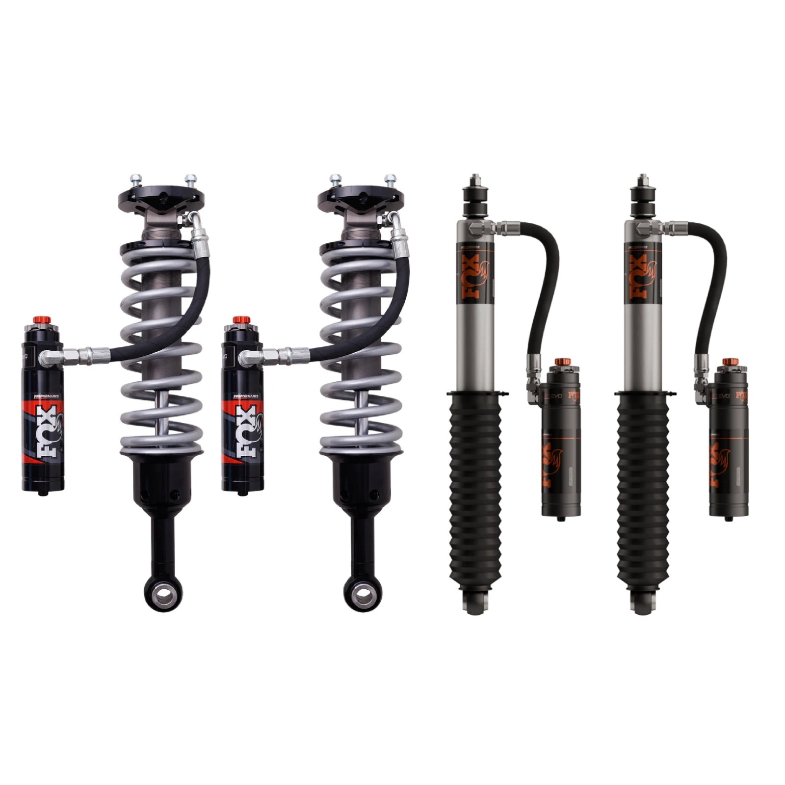 Fox 2.5 Performance Elite Adjustable Coilover w/ Reservoir + Rear Shocks Set w/1.5-3" lift - 2024-2026 Toyota Land Cruiser 250 4WD RWD HD Tune