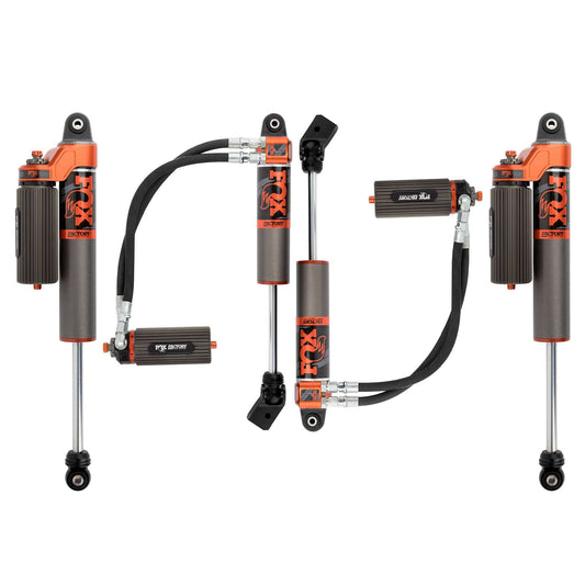 Fox 3.0 Factory Series Bypass Reservoir Adjustable Shocks Set w/2-3" lift - 2018-2024 Jeep Wrangler JL 4WD