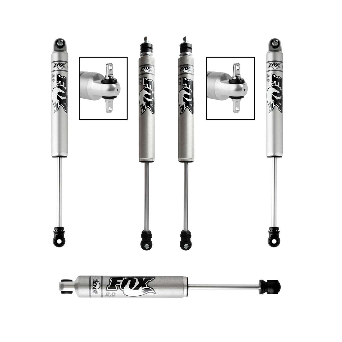 FOX 2.0 Perf Series Shocks & Steering Stabilizer Kit w/1.5-3.5" lift - 2007-2018 Jeep Wrangler JK 4WD