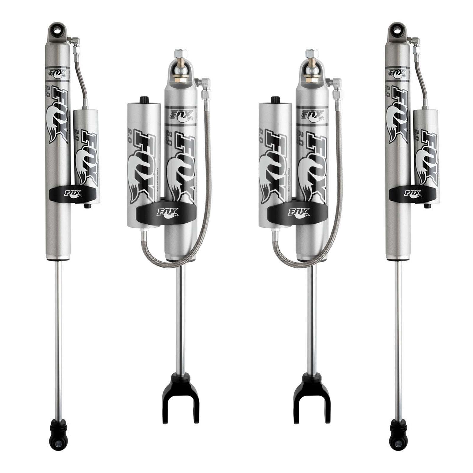 Fox 2.0 Performance Series Shocks w/ Reservoir Set w/1.5-3.5" lift - 2011-2019 Chevrolet Silverado 2500 HD