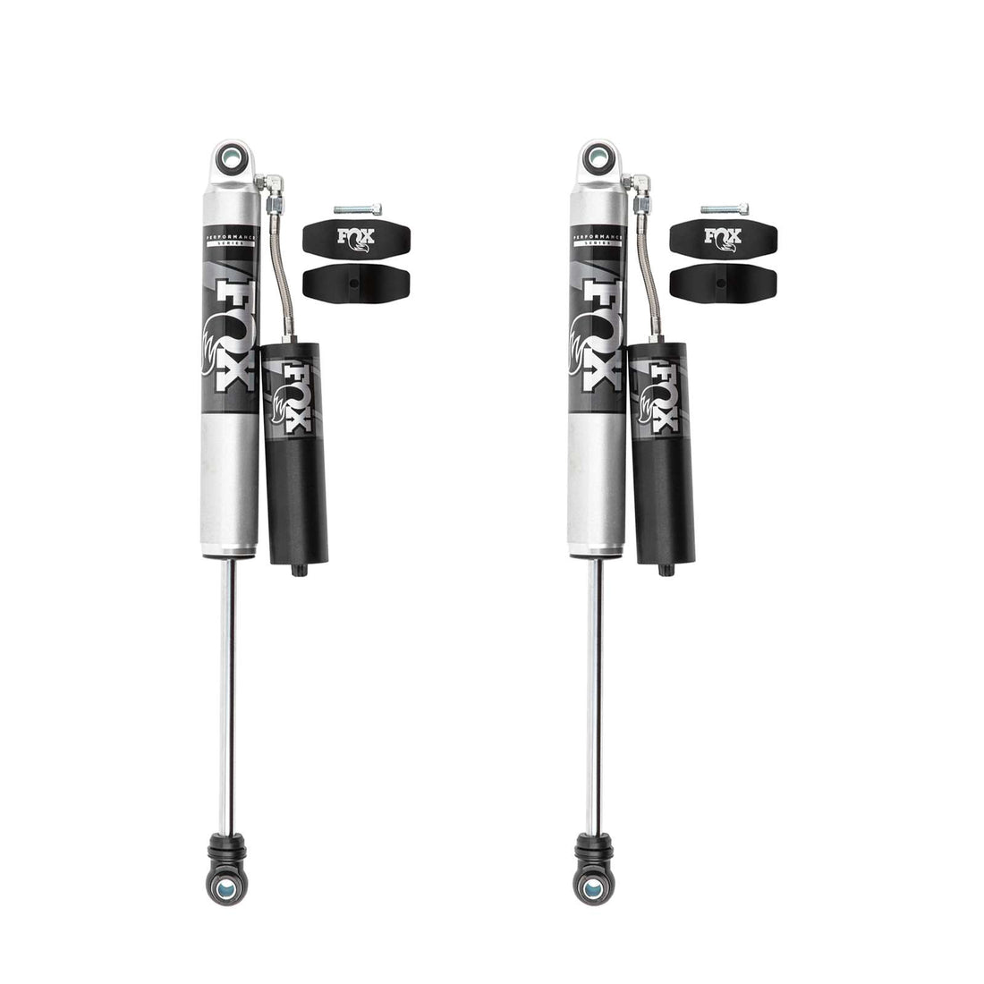 FOX 2.0 Perf Series Shocks w/ Reservoir Rear Pair w/0-1" lift - 2020-2024 Chevrolet Silverado 2500 HD