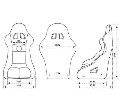 NRG FIA COMPEITITON SEAT WATER PROOF