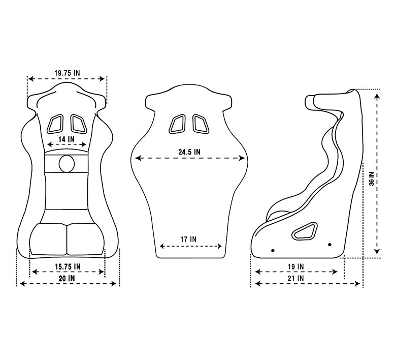 NRG FIA Competition seat halo medium
