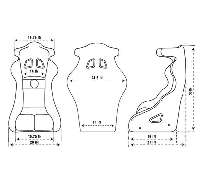 NRG FIA Competition seat halo medium