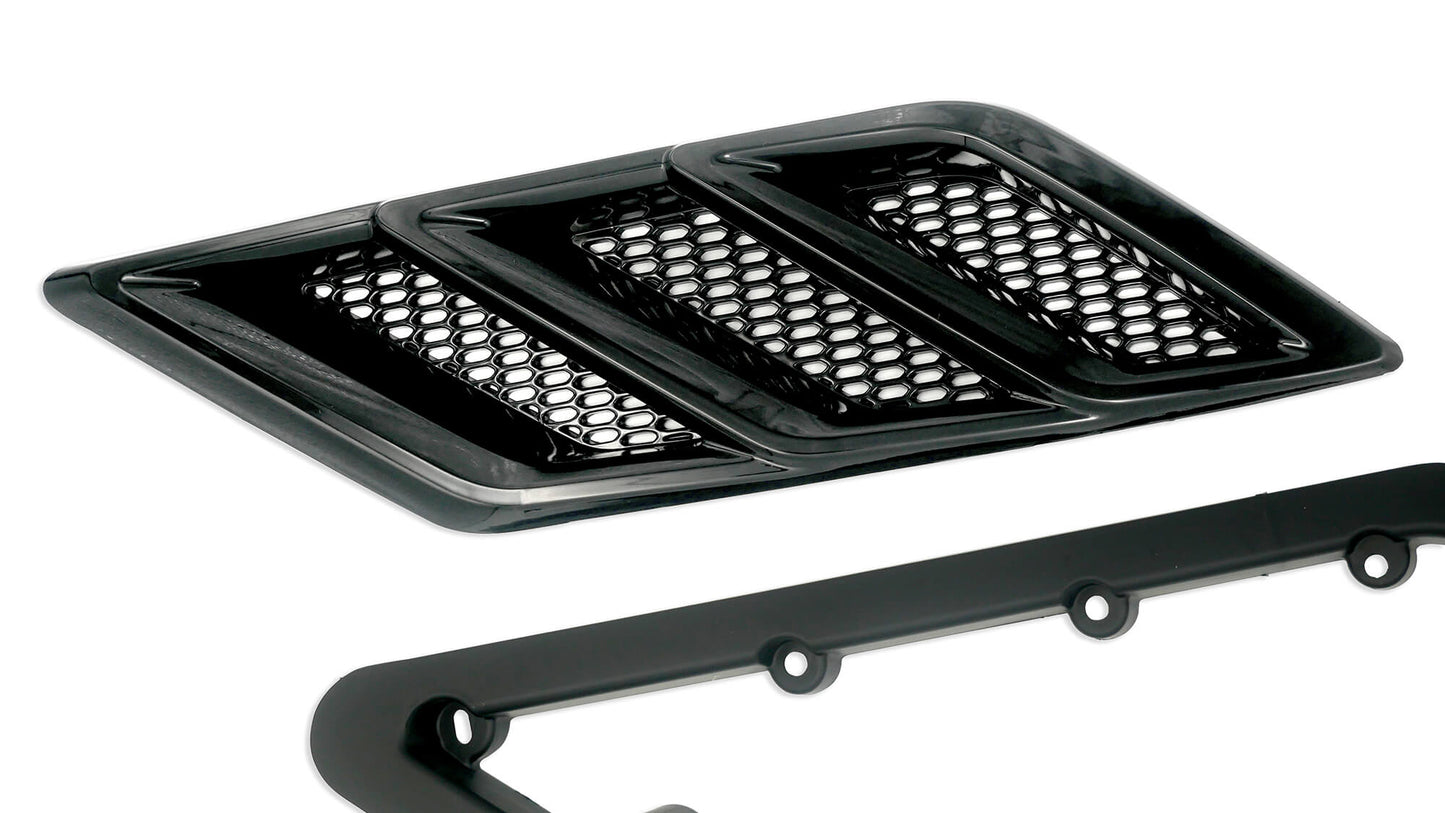 Roush 2015-2023 Roush Mustang Fender Vent Heat Extractors - Gloss Black