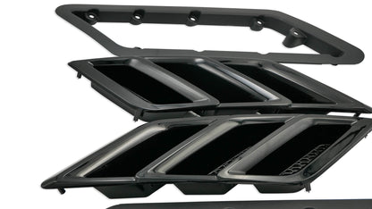 Roush 2015-2023 Roush Mustang Fender Vent Heat Extractors - Gloss Black