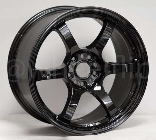 Gram Lights 57DR 18x9.5 +38 5x114.3 Glossy Black (SET)