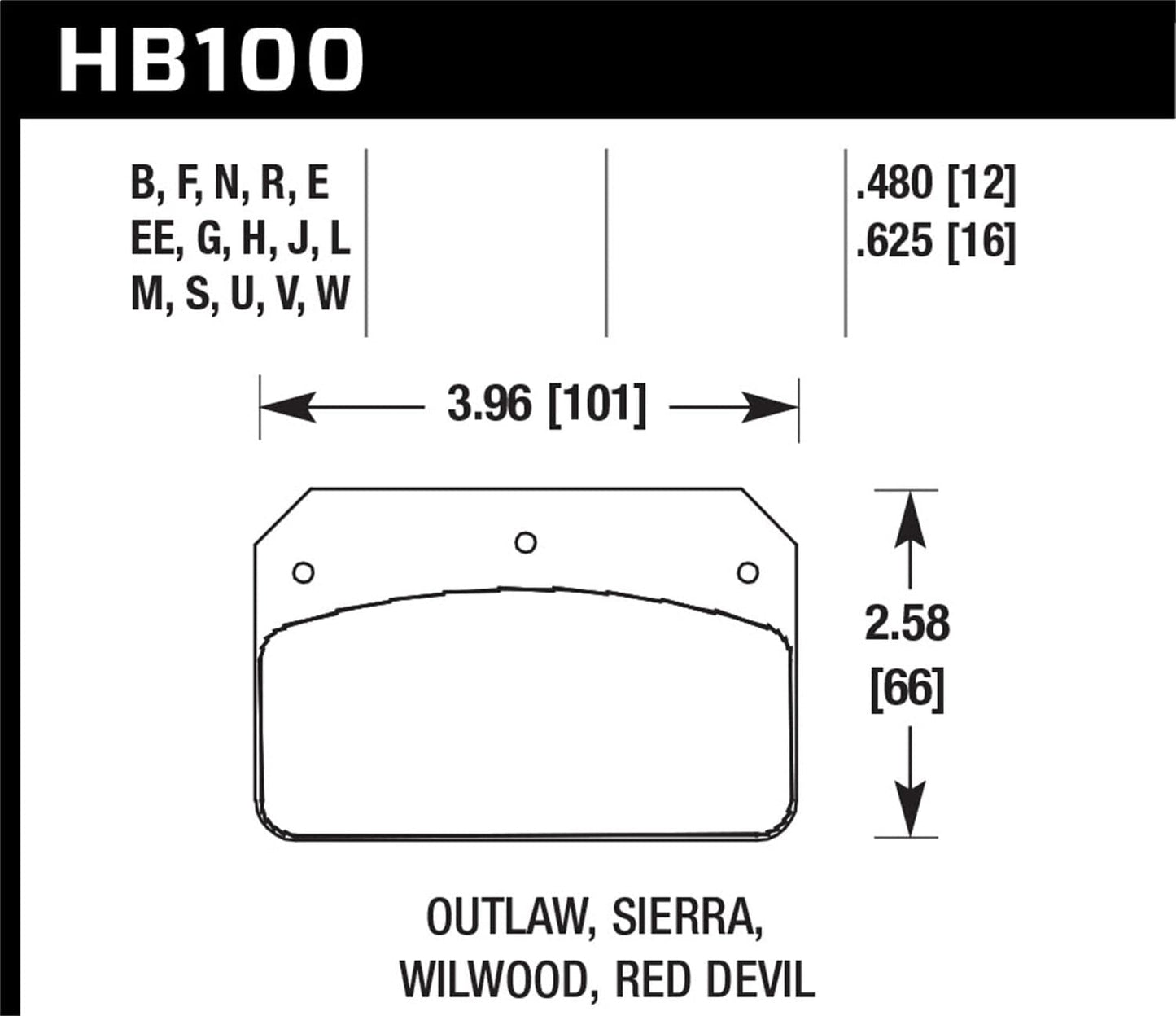 Hawk Wilwood DTC-60 Brake Pads