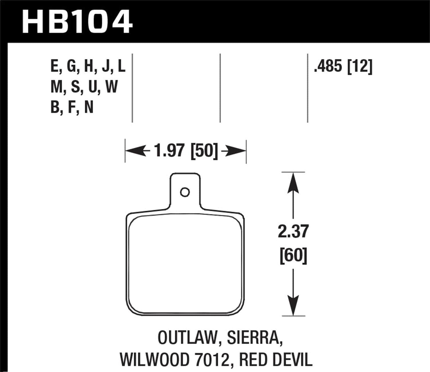 Hawk Wilwood BB SL 7420 DTC-30 Performance Race Pads