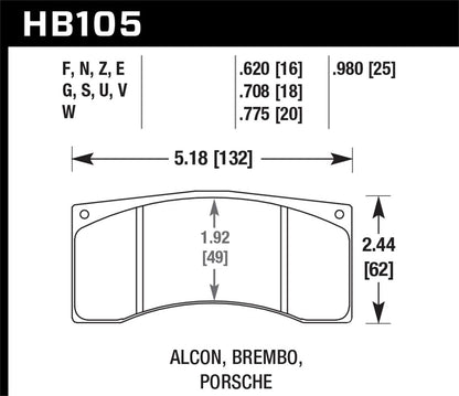 Hawk AP Racing DTC-30 Race Brake Pads