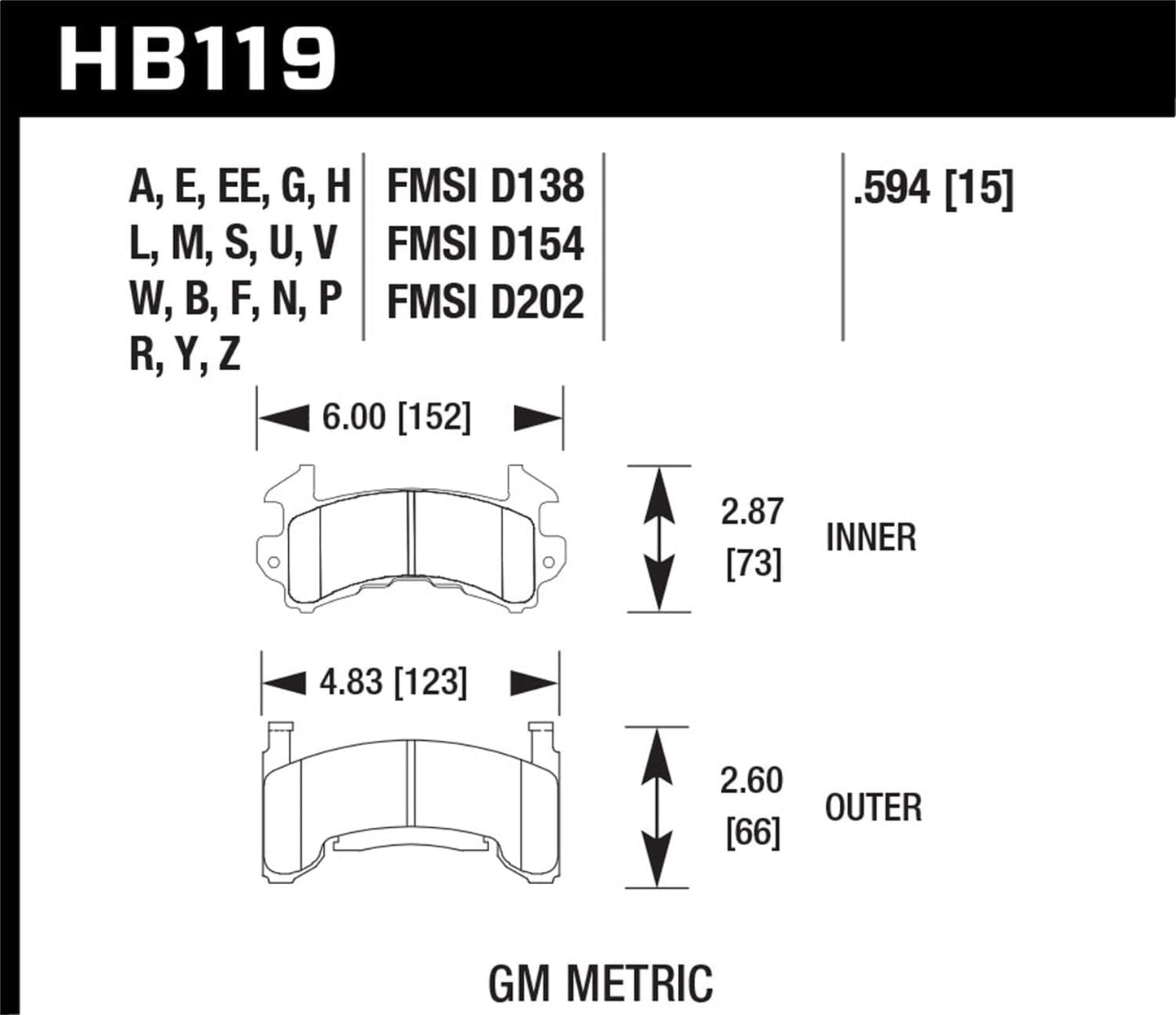 Hawk 20-21 Corvette C8 Z51 DTC-60 Race Front Brake Pads