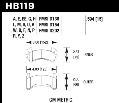 Hawk 20-21 Corvette C8 Z51 DTC-60 Race Front Brake Pads