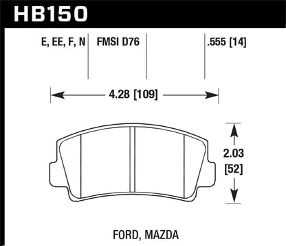Hawk HPS Street Brake Pads | HB150F.555