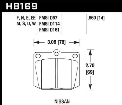 Hawk HP+ Street Brake Pads | HB169N.560