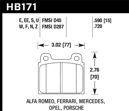 Hawk HPS Street Brake Pads | HB171F.590