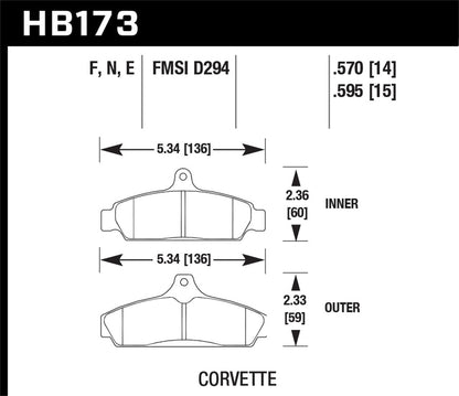 Hawk HP+ Street Brake Pads | HB173N.570