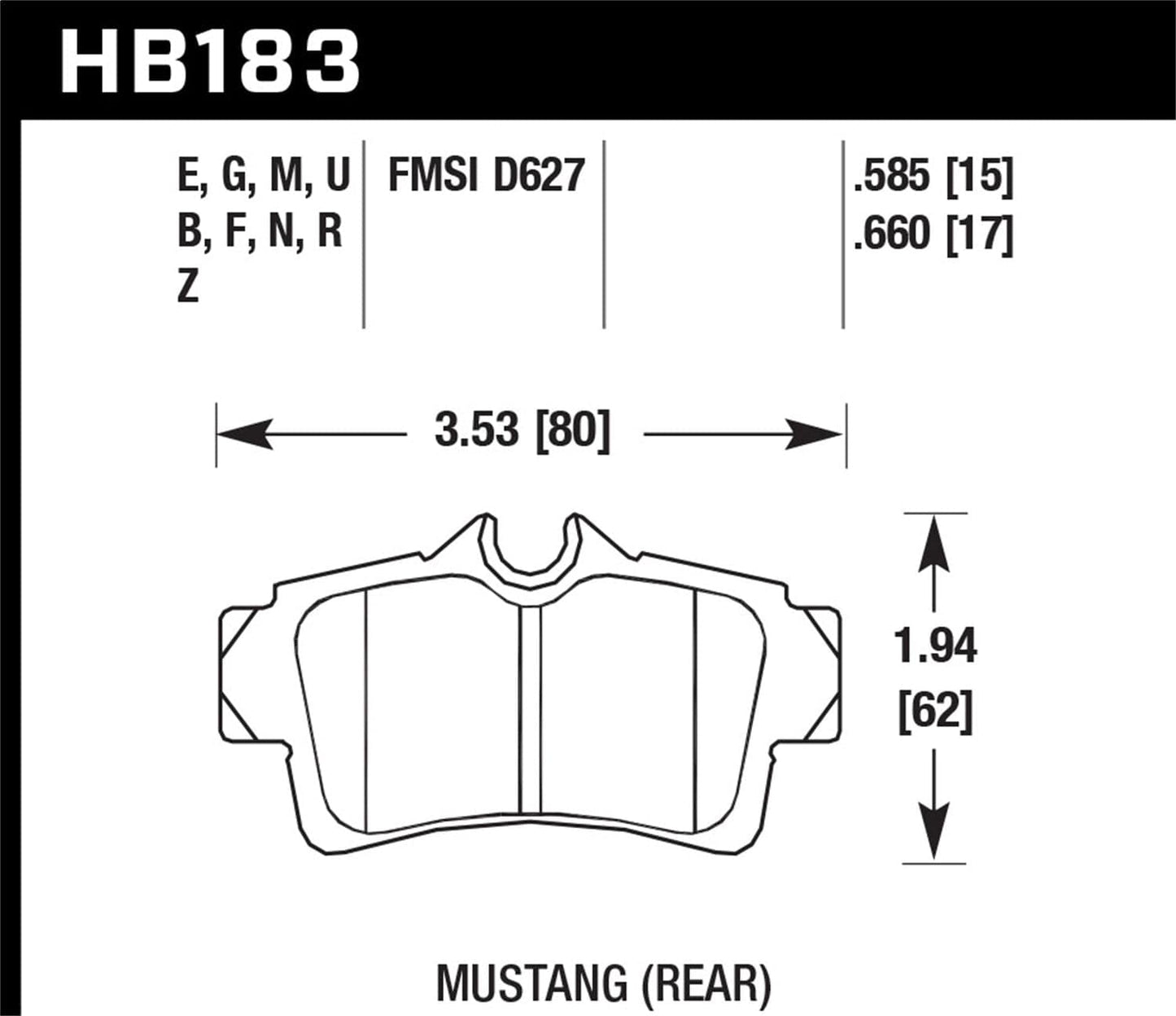 Hawk 86-92 Ford Taurus SHO / 89-92 Ford Thunderbird Super Coupe Blue 9012 Race Rear Brake Pads