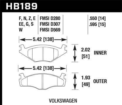 Hawk 78-87 Buick Regal DTC-60 Front Brake Pads