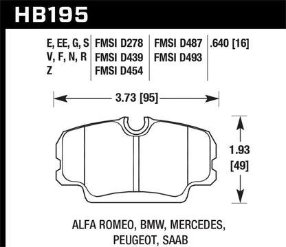Hawk 78-87 Buick Regal DTC-50 Front Brake Pads