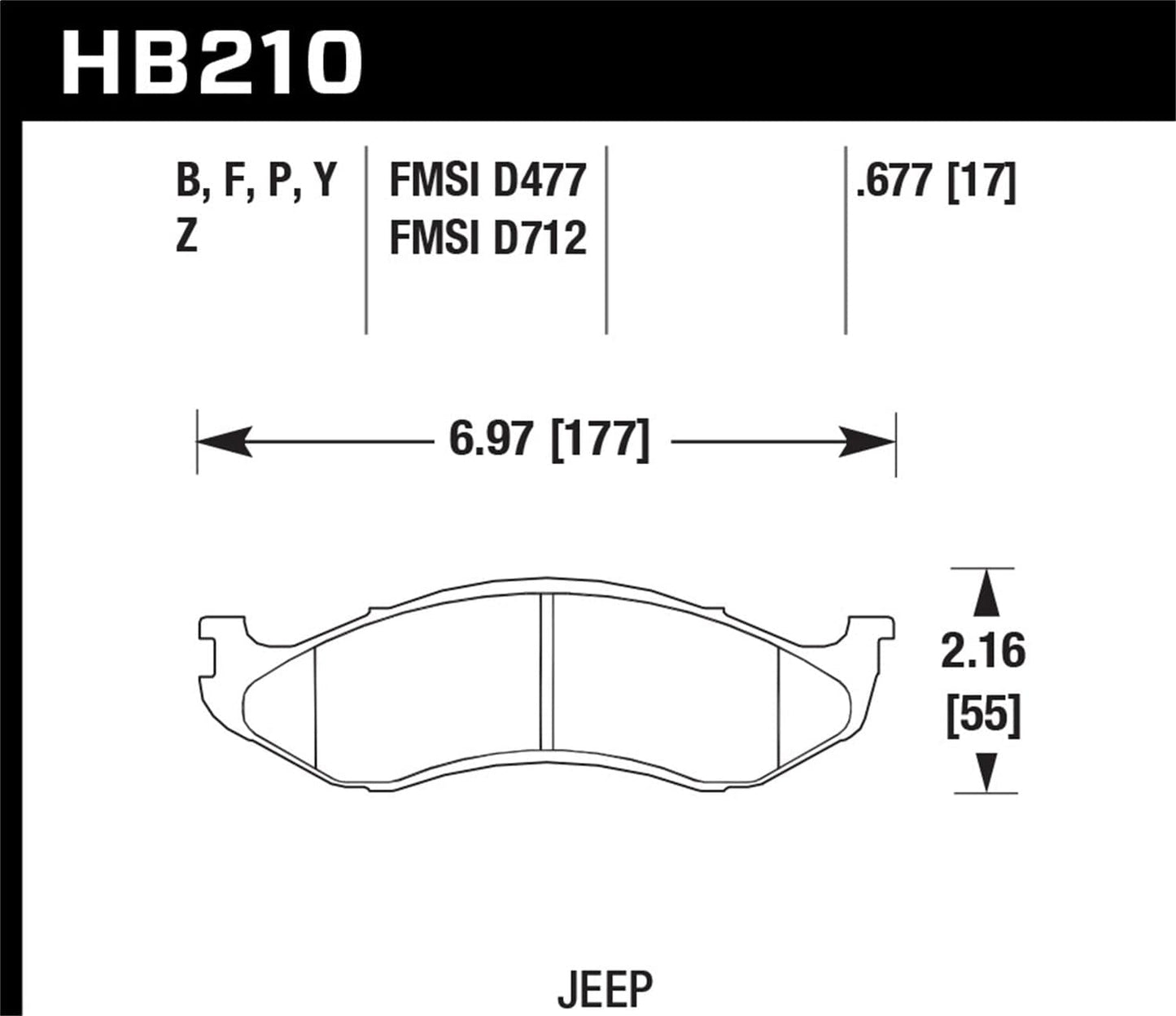 Hawk Performance Ceramic Street Brake Pads | HB210Z.677