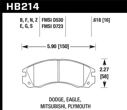 Hawk 89-93 Miata Blue 9012 Race Front Brake Pads D525
