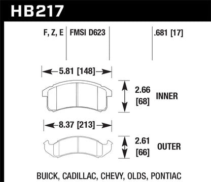 Hawk 96-10 Ford Mustang Blue 9012 Race Front Brake Pads