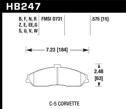 Hawk 97-01 Honda Prelude Blue 9012 Street Front Brake Pads