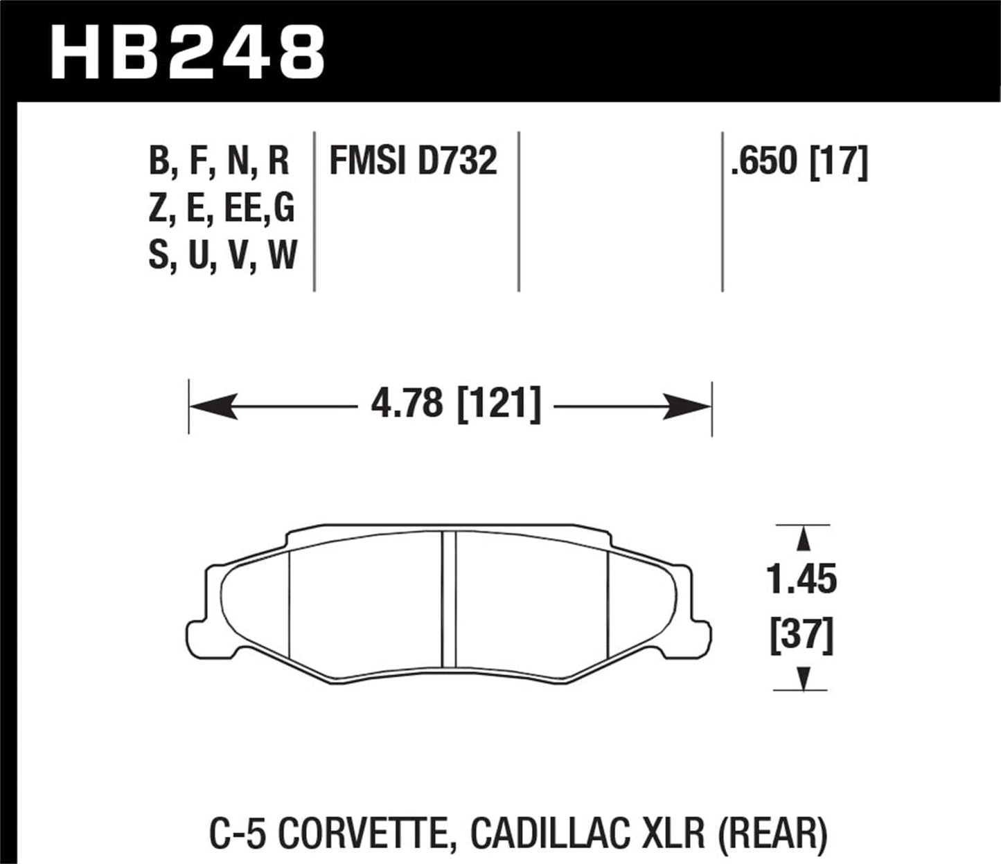 Hawk 94-05 Mazda Miata / 95-98 Mazda Protege (w/ Rear Disc Brakes) DTC-50 Race Rear Brake Pads