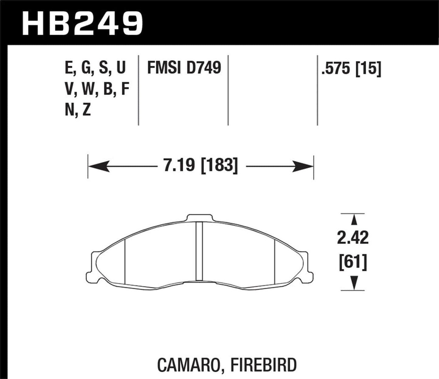 Hawk 97-99 Acura CL/97-01 Integra Type-R / 97-01 Honda CRV/Prelude DTC-60 Race Front Brake Pads
