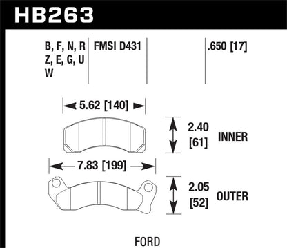 Hawk 87-91 BMW 325i DTC-70 Front Race Brake Pads