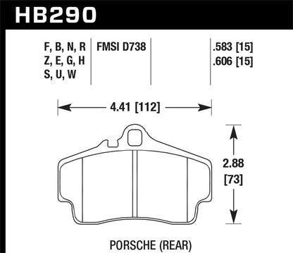 Hawk HP+ Street Brake Pads | HB290N.583
