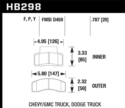 Hawk HPS Street Brake Pads | HB298F.787