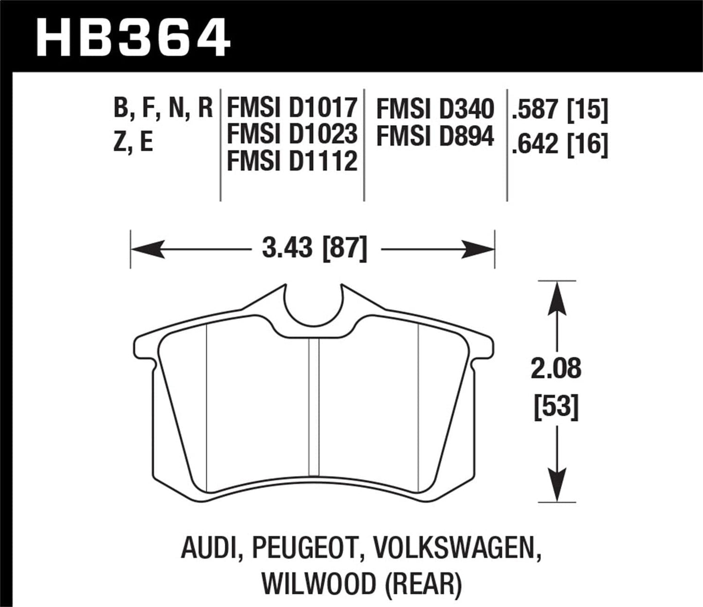 Hawk HP+ Street Brake Pads | HB364N.587