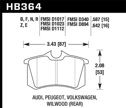 Hawk HP+ Street Brake Pads | HB364N.587