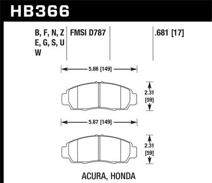 Hawk 04-09 Cadillac XLR / 01-04 Corvette Z06/ 05-06 Pontiac GTO DTC-60 Race Front Brake Pads