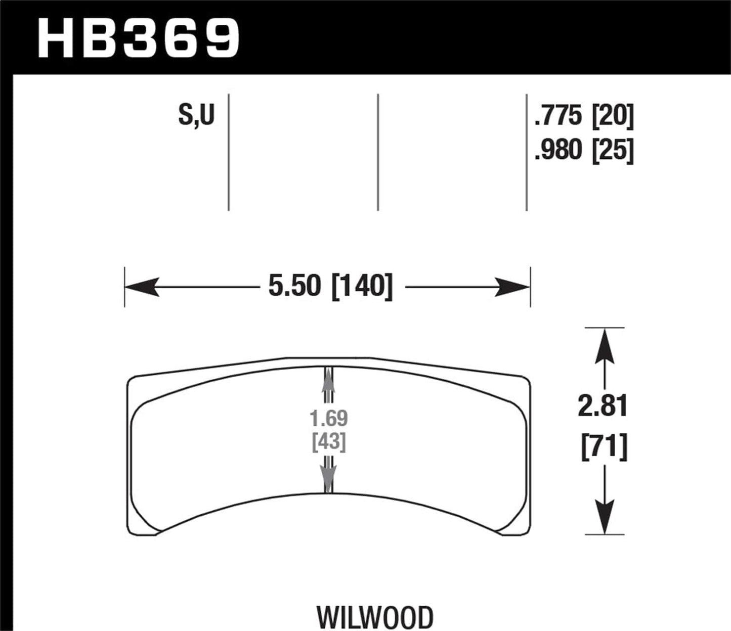 Hawk Wilwood DynaPro 6 (Type 6712) DTC-70 Brake Pads