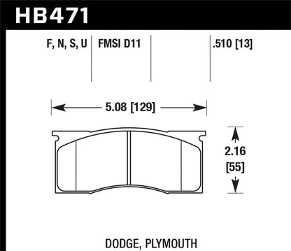 Hawk 65-80 Triumph Spitfire (MKIII/MKIV) DTC-70 Race Front Brake Pads