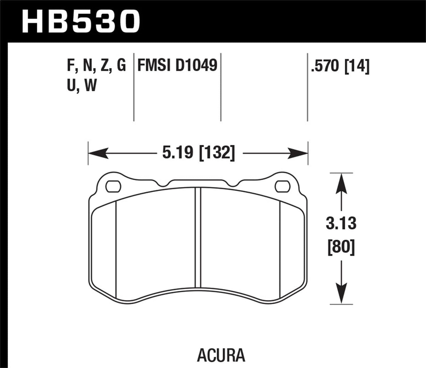Hawk 06-13 Chevrolet Corvette Z06 DTC-30 Race Front Brake Pads (One Piece)