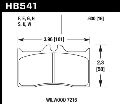Hawk Wilwood DLS 6812 DTC-70 Brake Pads