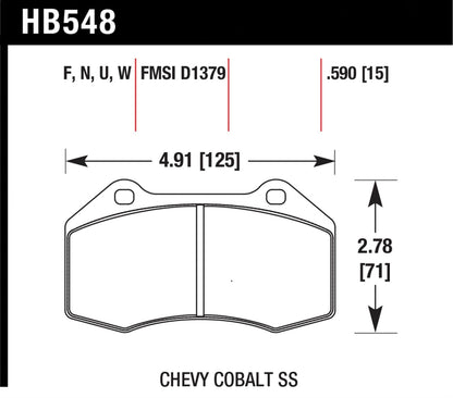 Hawk Nissan 810/240Z/260Z/280Z/620 / Toyota Corona/Cressida/Crown/PU DTC-70 Front Race Brake Pads