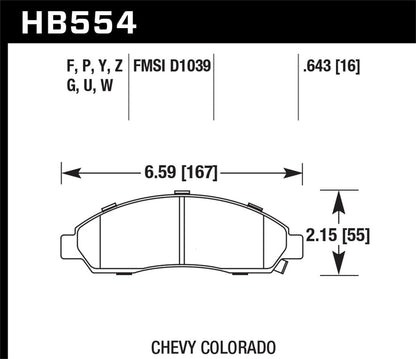 Hawk 04-05 Mazda Miata DTC-60 Motorsports Front Brake Pads