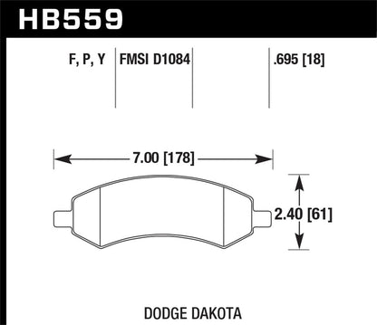 Hawk LTS Street Brake Pads | HB559Y.695