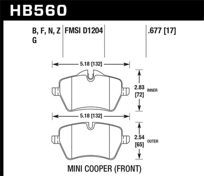 Hawk 06-14 Mazda MX-5 DTC-60 Race Front Brake Pads