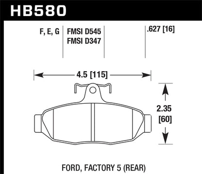 Hawk HPS Street Brake Pads | HB580F.627