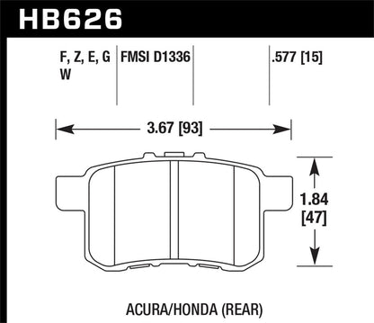 Hawk Performance Ceramic Street Brake Pads | HB626Z.577