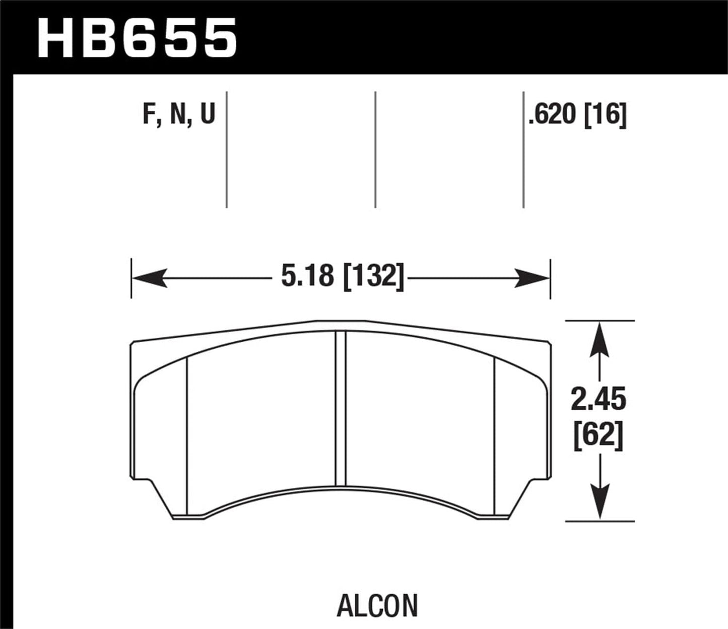 Hawk Alcon B/MB4/ Brembo XA2.E5.01/04 / XA5.90.01/04 / XA6.H7.11/14 DTC-70 Race Brake Pads
